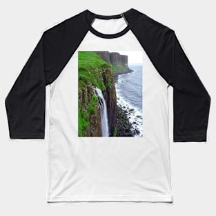 Waterfall at Kilt Rock Baseball T-Shirt